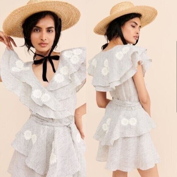 Inika Choo Striped Floral Embroidered Dress - Picture 2 of 10